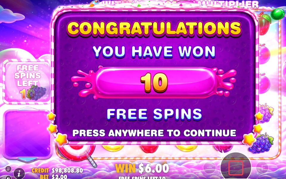 Multiplier bombs on the reels during Free Spins