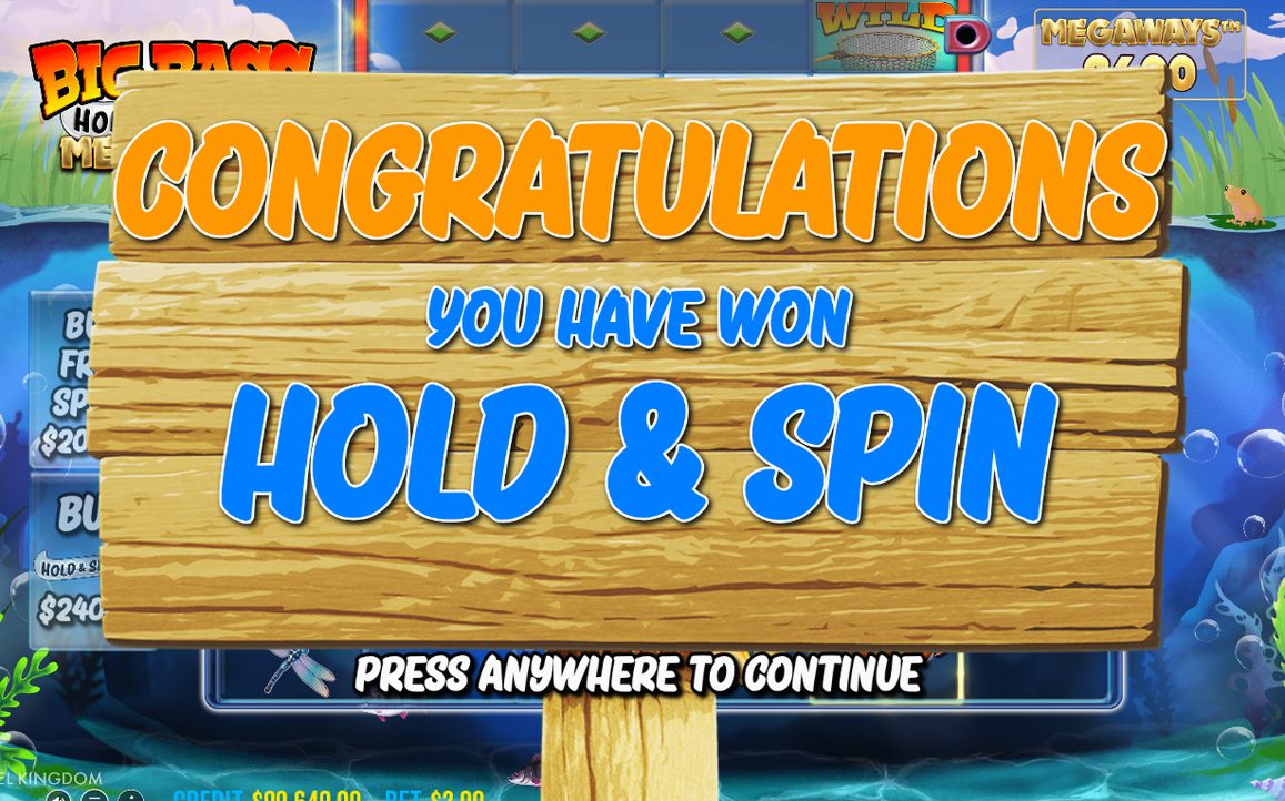 Hold & Spinner round with Money Collect symbols